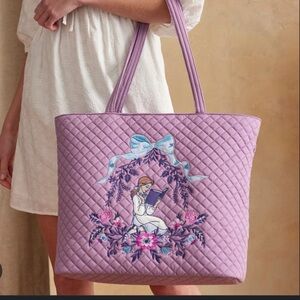 Vera Bradley Disney Literary Belle Embroidered Large Vera Tote NWT